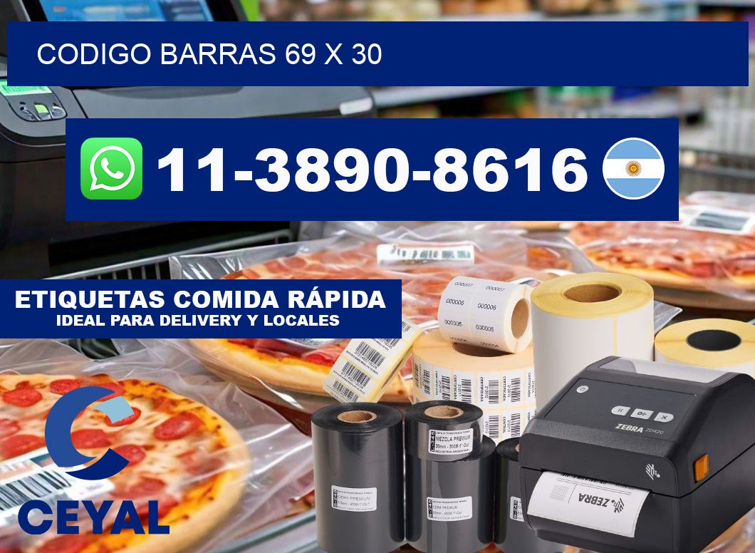 Codigo barras 69 x 30