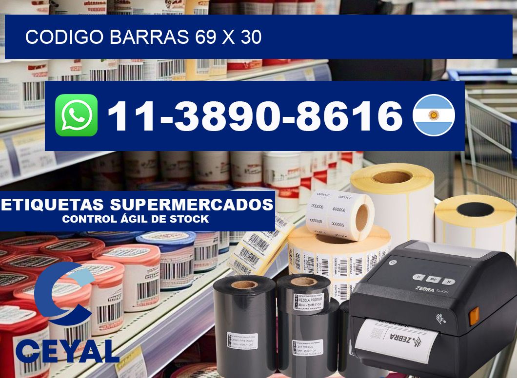Codigo barras 69 x 30