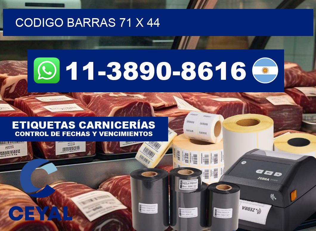 Codigo barras 71 x 44