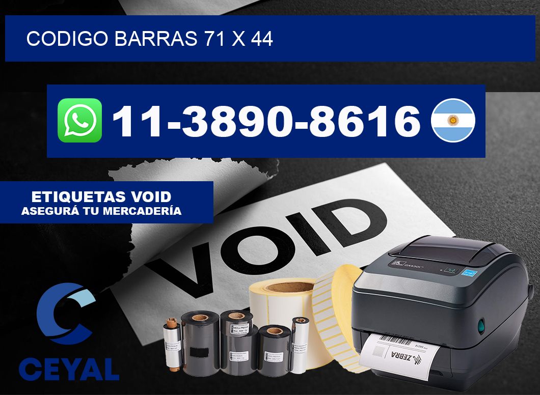 Codigo barras 71 x 44