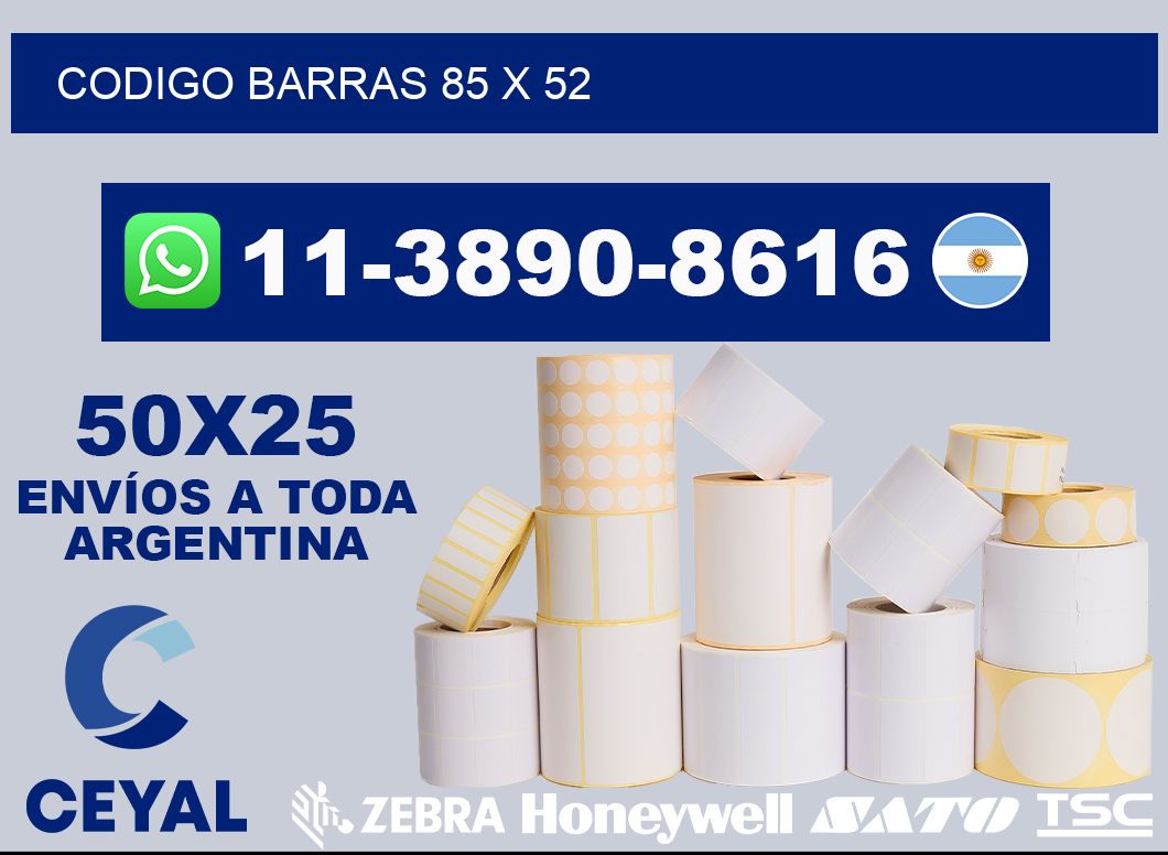 Codigo barras 85 x 52
