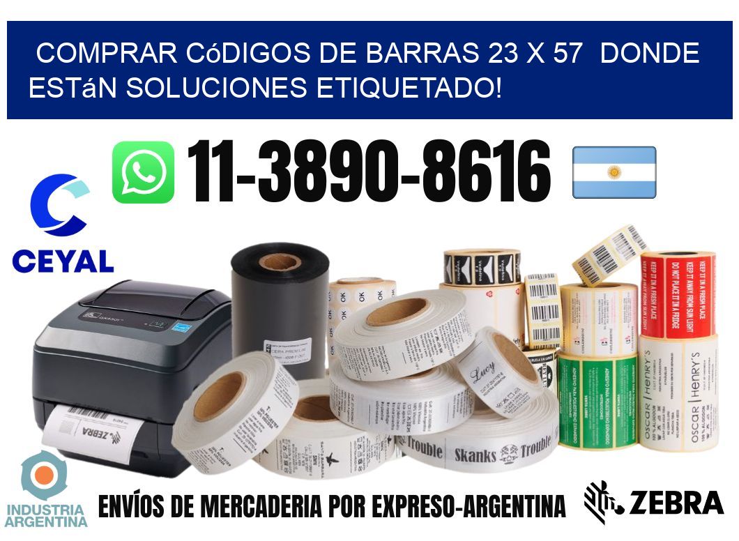 Comprar códigos de barras 23 x 57  donde están soluciones etiquetado!