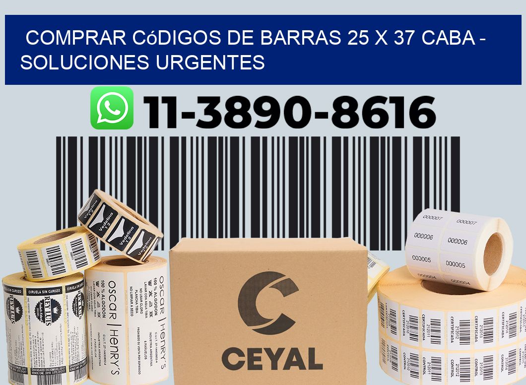 Comprar códigos de barras 25 x 37 CABA - soluciones urgentes