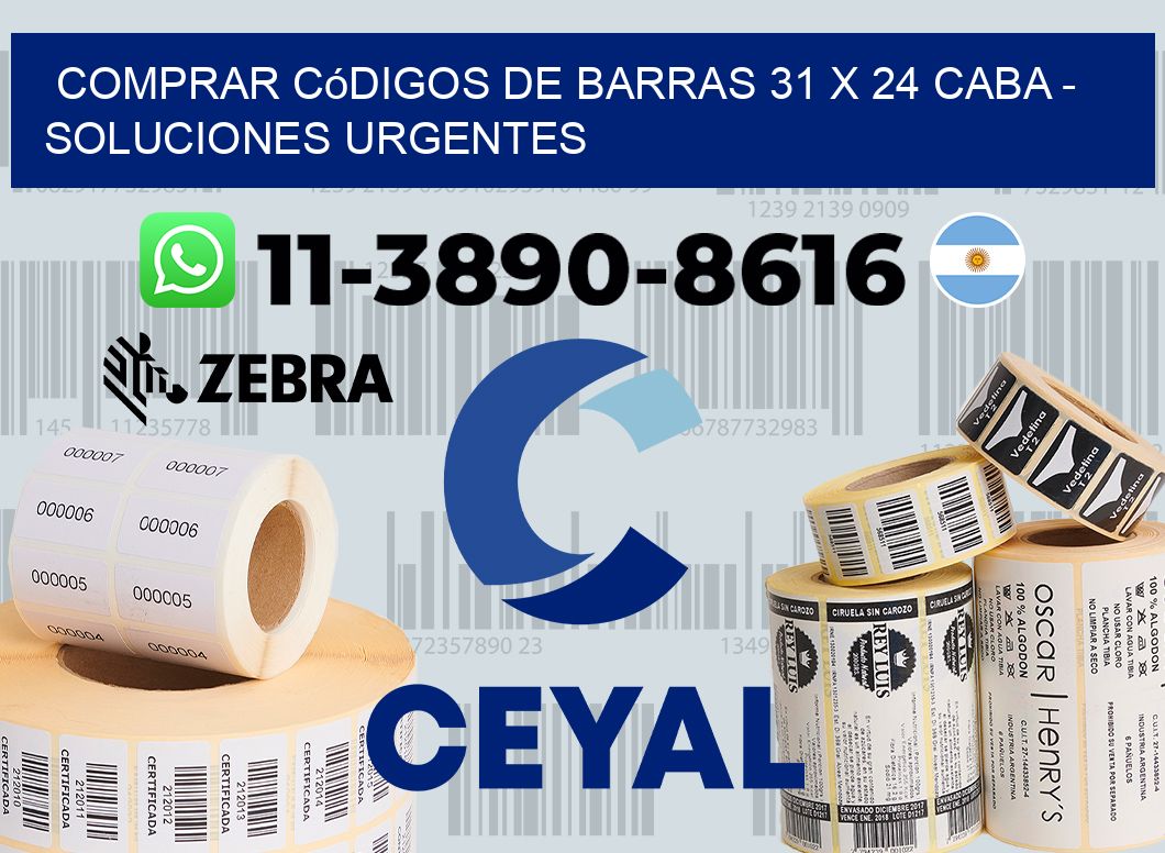 Comprar códigos de barras 31 x 24 CABA - soluciones urgentes