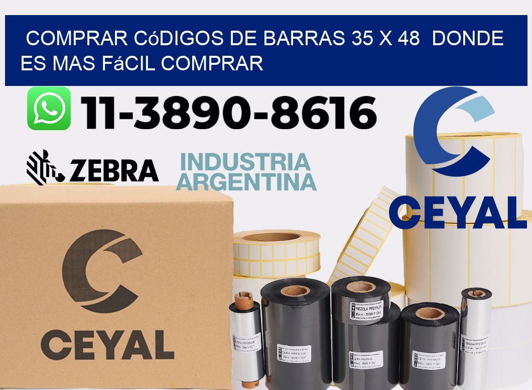 Comprar códigos de barras 35 x 48  Donde es mas fácil comprar