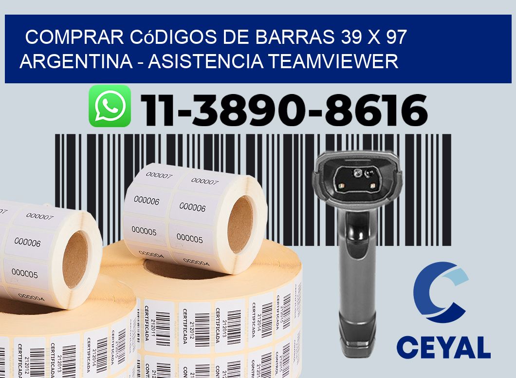 Comprar códigos de barras 39 x 97 argentina - asistencia teamviewer