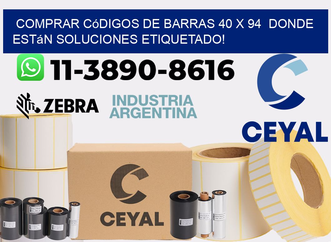 Comprar códigos de barras 40 x 94  donde están soluciones etiquetado!