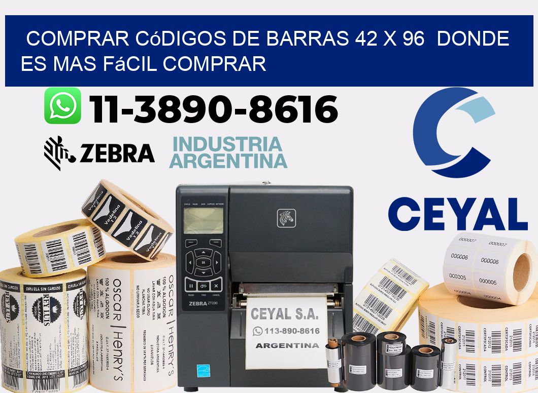 Comprar códigos de barras 42 x 96  Donde es mas fácil comprar
