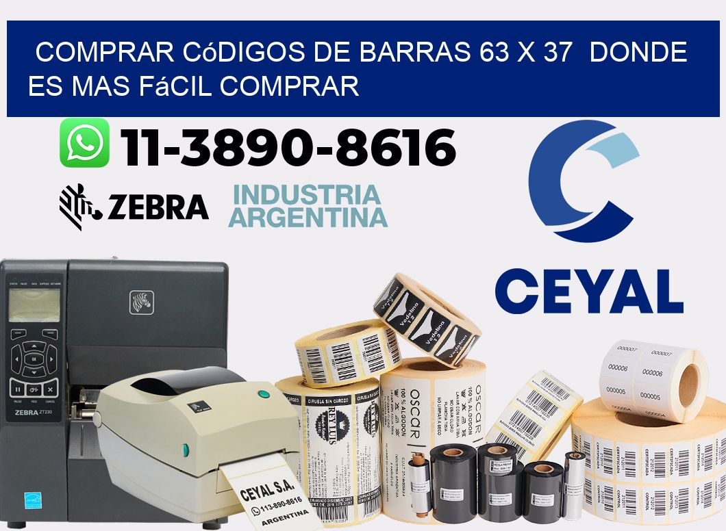 Comprar códigos de barras 63 x 37  Donde es mas fácil comprar