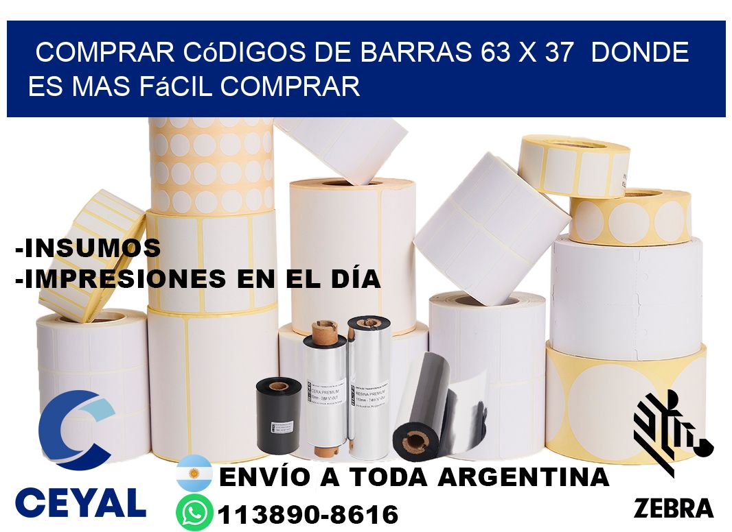 Comprar códigos de barras 63 x 37  Donde es mas fácil comprar