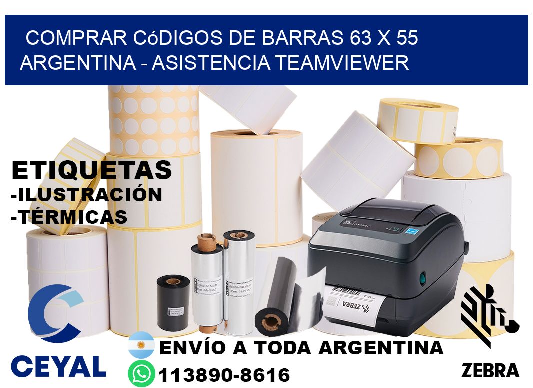 Comprar códigos de barras 63 x 55 argentina - asistencia teamviewer