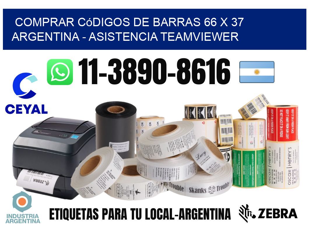 Comprar códigos de barras 66 x 37 argentina - asistencia teamviewer
