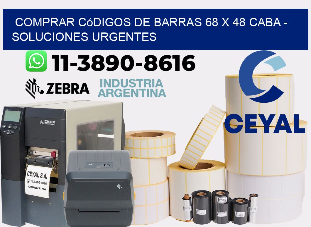 Comprar códigos de barras 68 x 48 CABA - soluciones urgentes