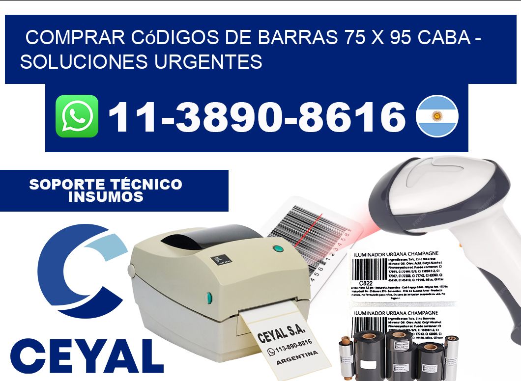 Comprar códigos de barras 75 x 95 CABA - soluciones urgentes