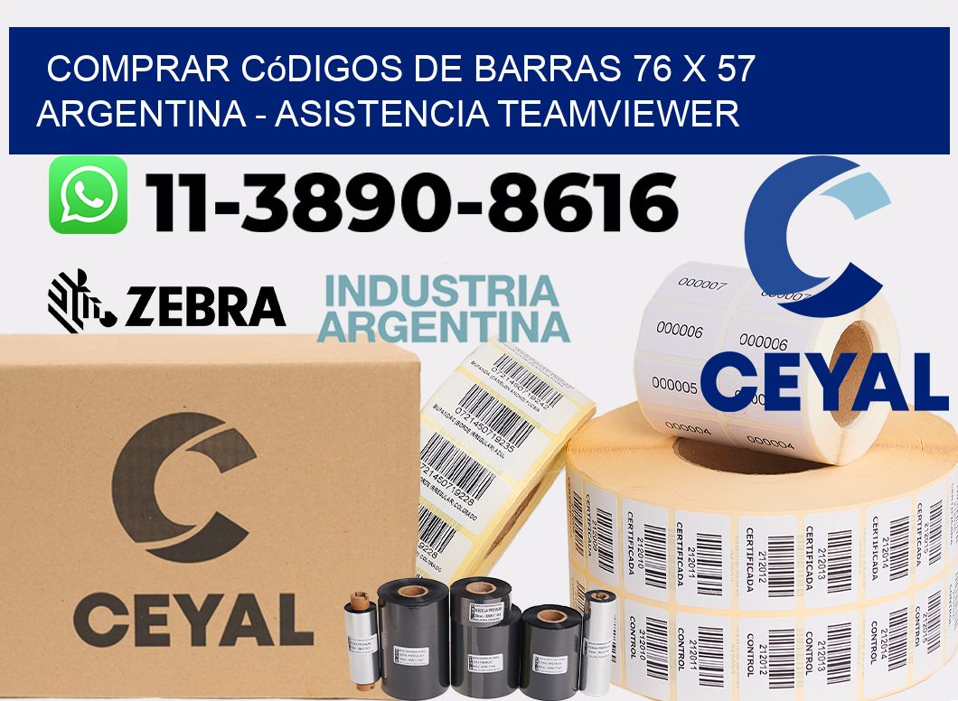 Comprar códigos de barras 76 x 57 argentina - asistencia teamviewer