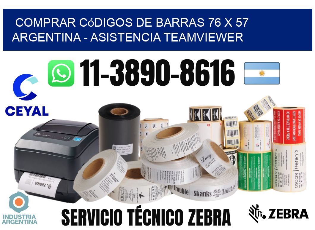 Comprar códigos de barras 76 x 57 argentina - asistencia teamviewer