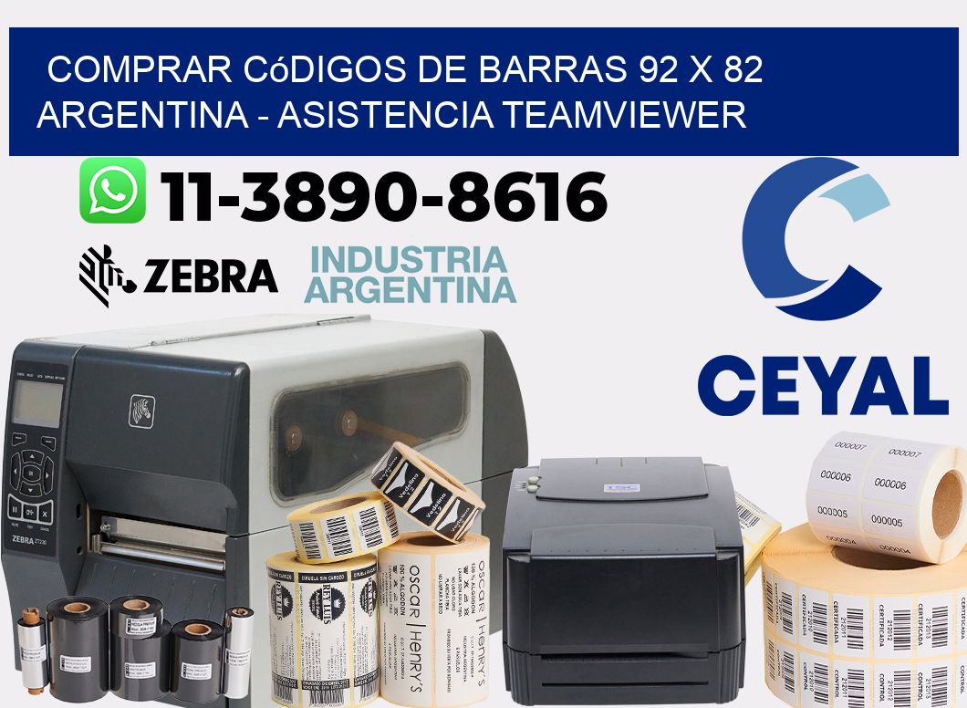 Comprar códigos de barras 92 x 82 argentina - asistencia teamviewer