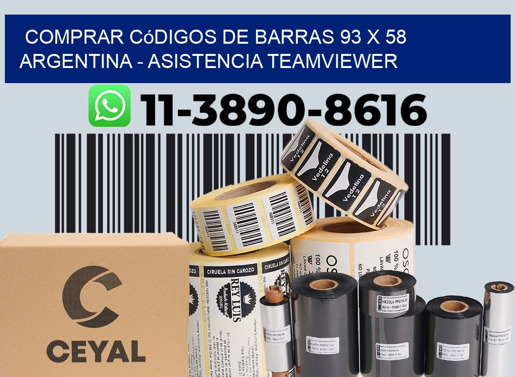 Comprar códigos de barras 93 x 58 argentina - asistencia teamviewer
