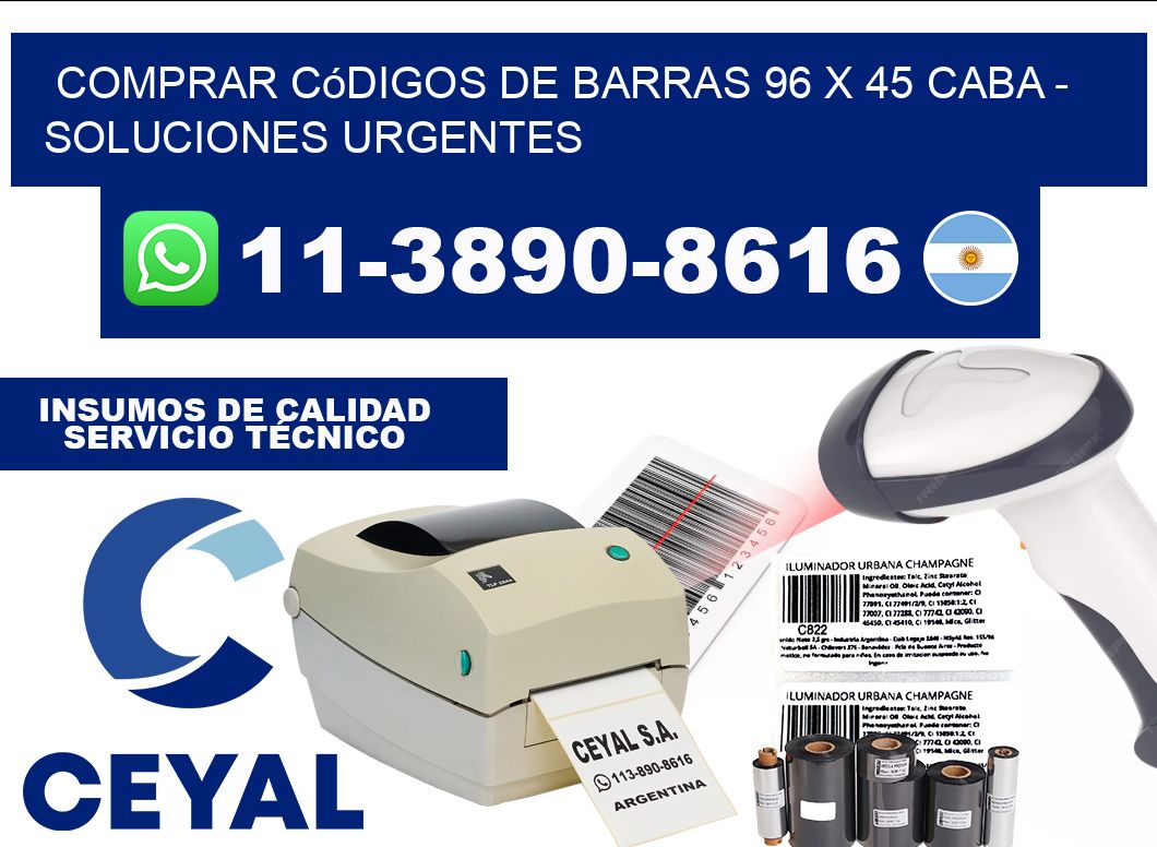 Comprar códigos de barras 96 x 45 CABA - soluciones urgentes