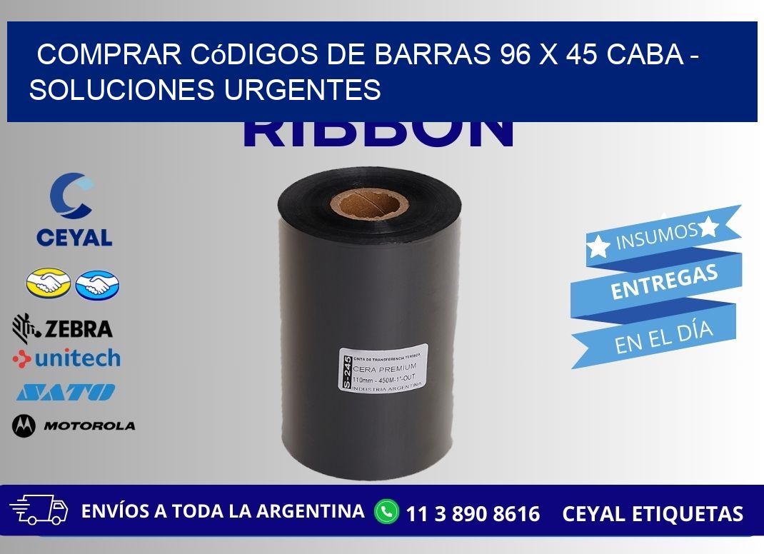 Comprar códigos de barras 96 x 45 CABA - soluciones urgentes