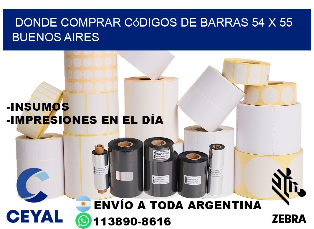Donde Comprar códigos de barras 54 x 55 Buenos Aires