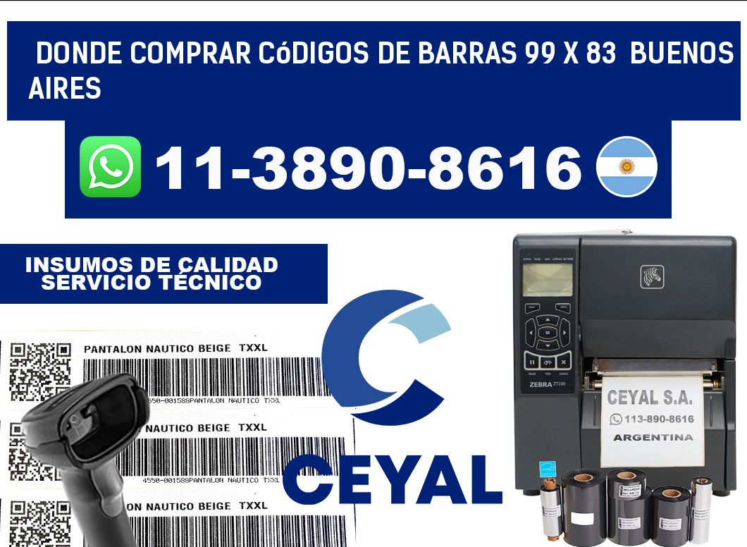 Donde Comprar códigos de barras 99 x 83  Buenos Aires