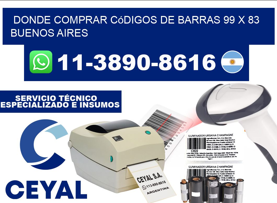 Donde Comprar códigos de barras 99 x 83  Buenos Aires