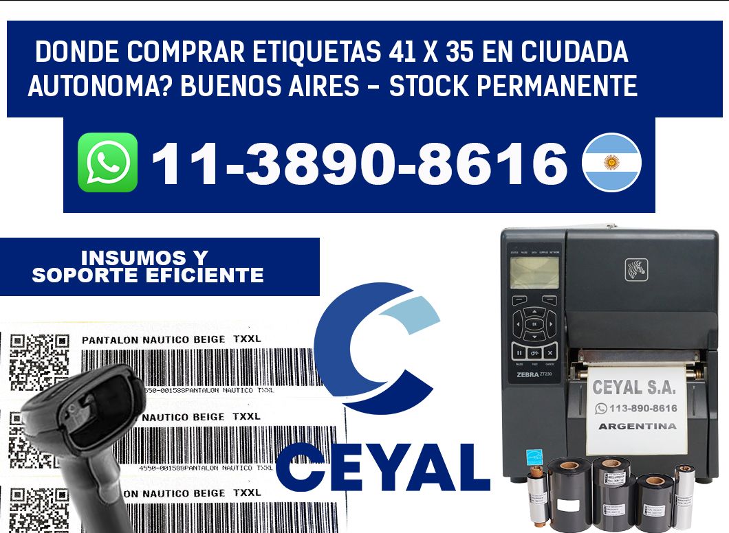 Donde Comprar etiquetas 41 x 35 en CIUDADA AUTONOMA? Buenos Aires - Stock permanente