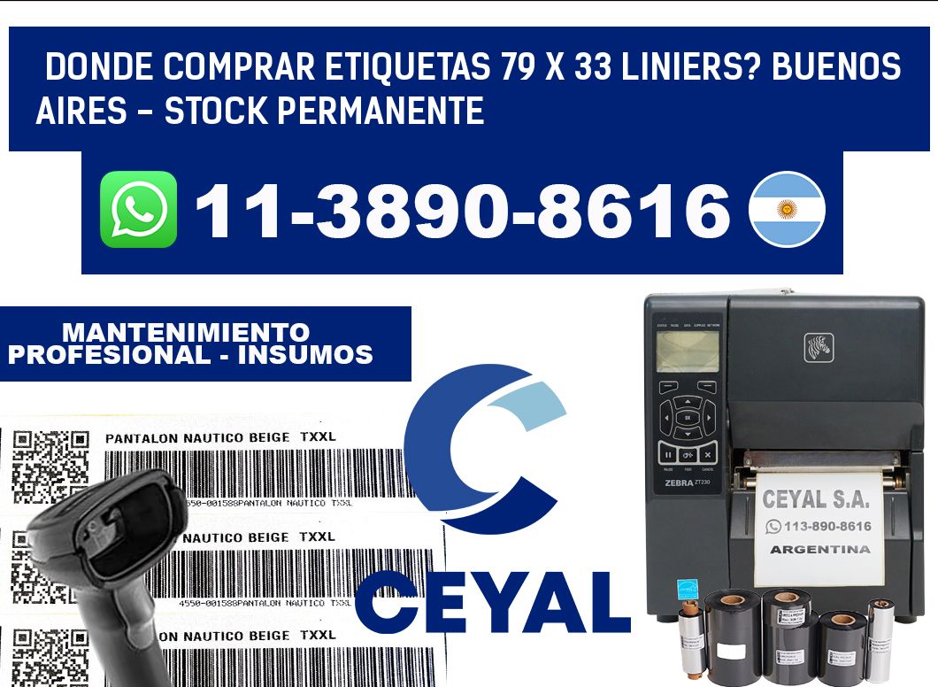 Donde Comprar etiquetas 79 x 33 LINIERS? Buenos Aires - Stock permanente