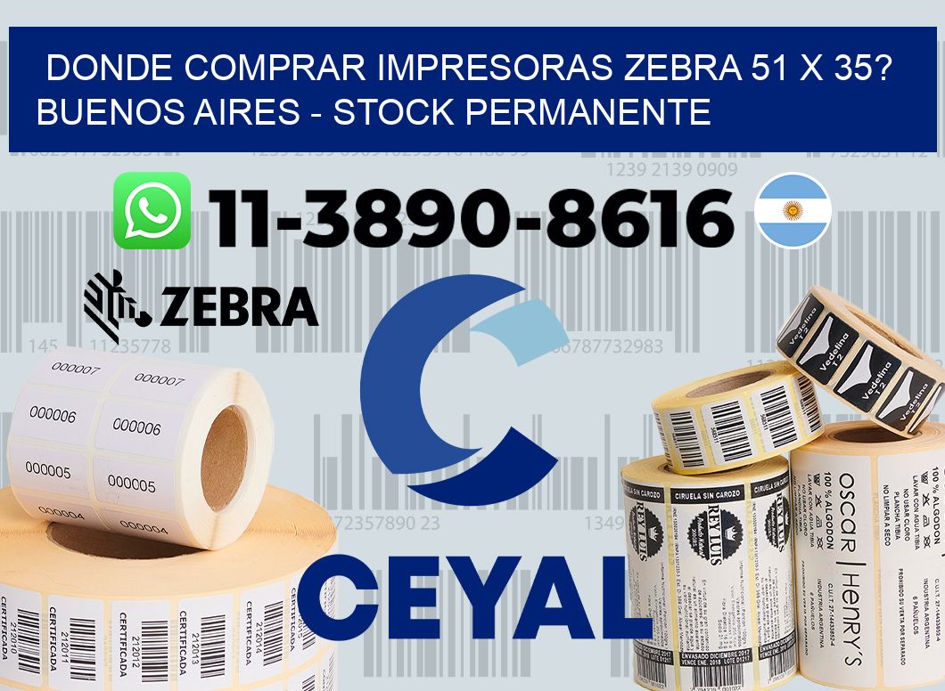 Donde Comprar impresoras zebra 51 x 35? Buenos Aires - Stock permanente