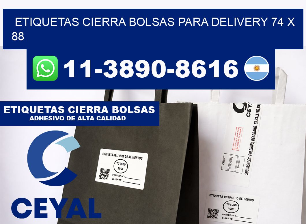 ETIQUETAS CIERRA BOLSAS PARA DELIVERY 74 x 88