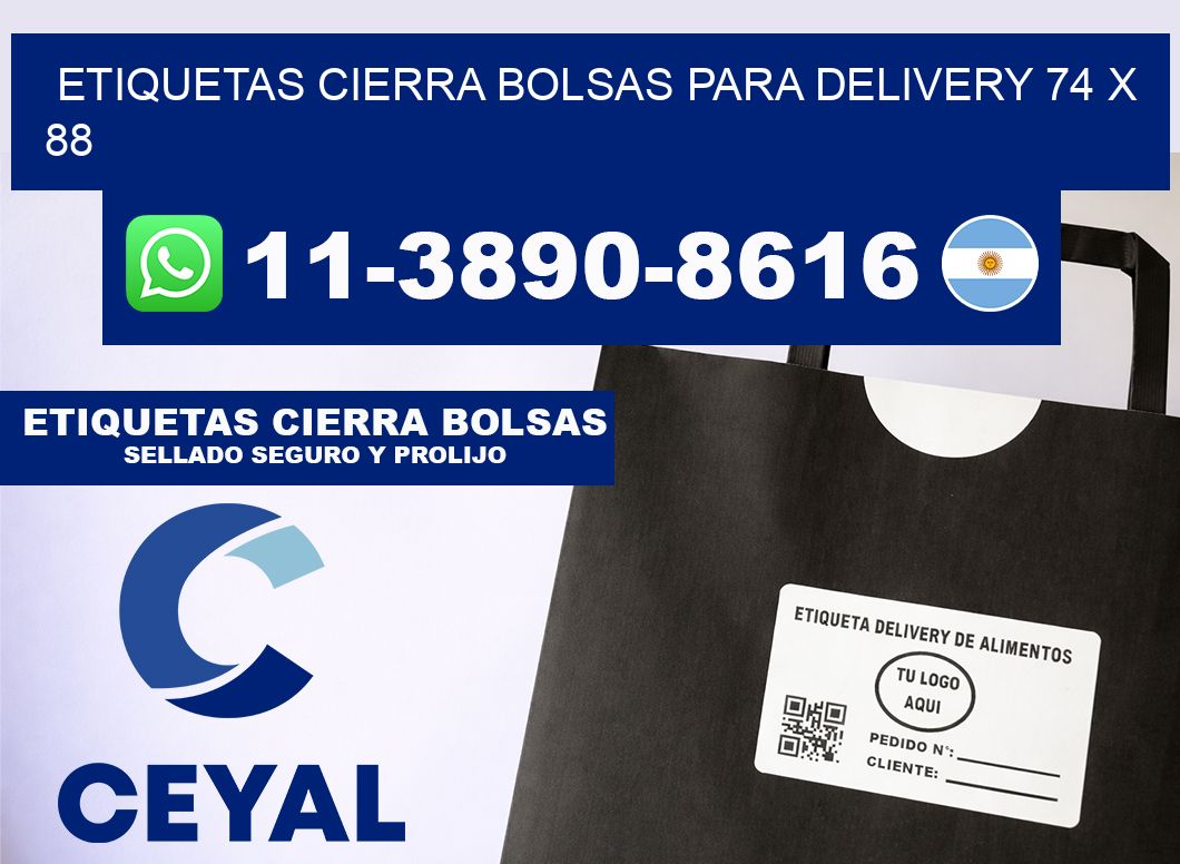 ETIQUETAS CIERRA BOLSAS PARA DELIVERY 74 x 88