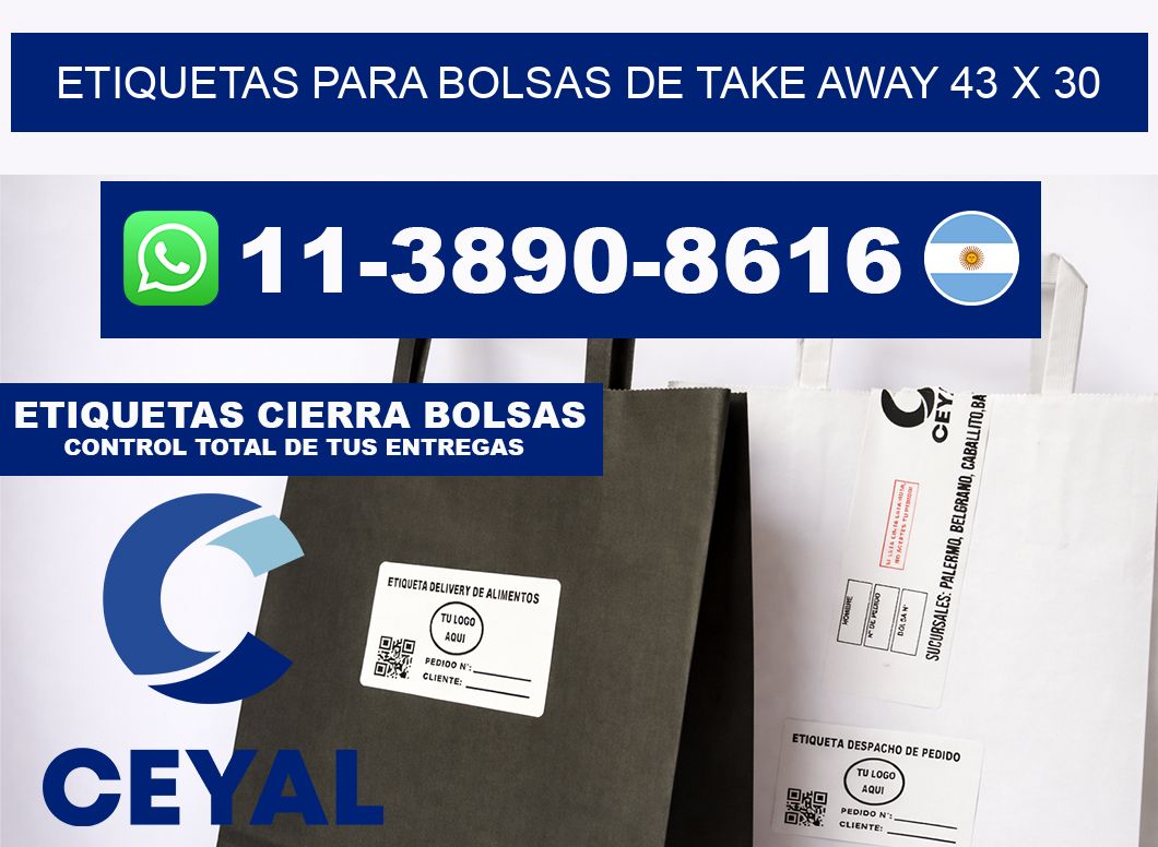 ETIQUETAS PARA BOLSAS DE TAKE AWAY 43 x 30