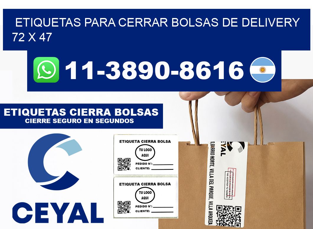 ETIQUETAS PARA CERRAR BOLSAS DE DELIVERY 72 x 47
