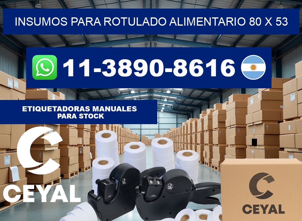 Insumos para rotulado alimentario 80 x 53