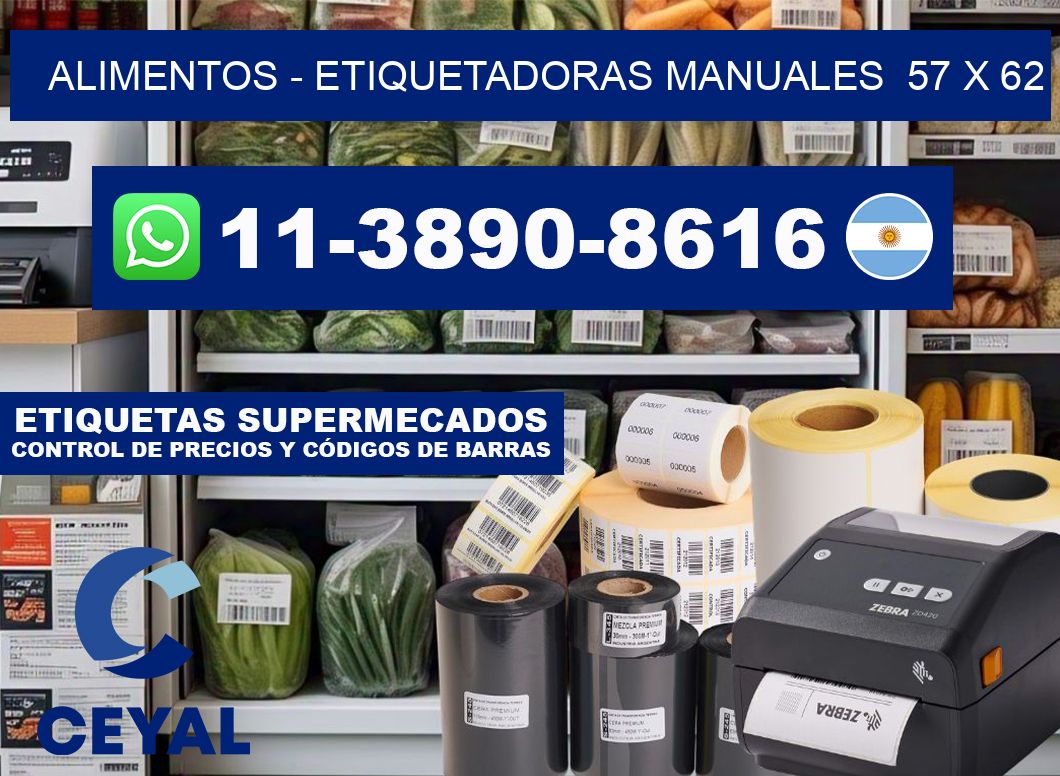 alimentos - Etiquetadoras Manuales  57 x 62