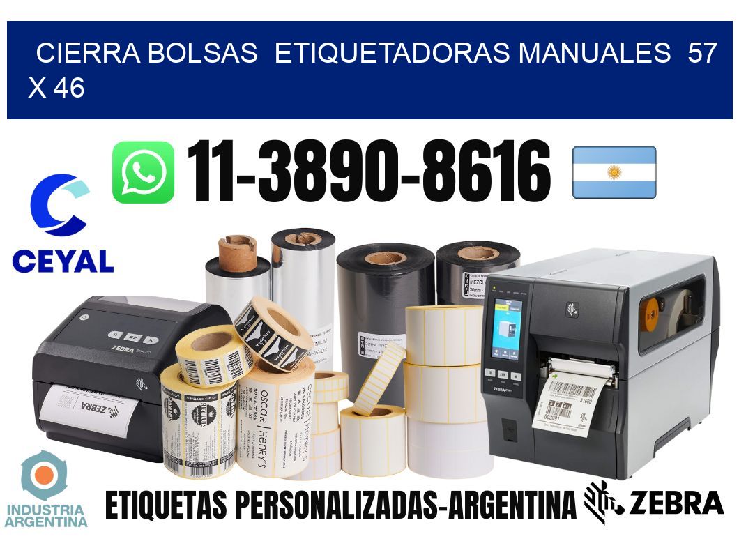 cierra bolsas  Etiquetadoras Manuales  57 x 46