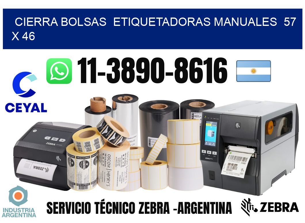cierra bolsas  Etiquetadoras Manuales  57 x 46