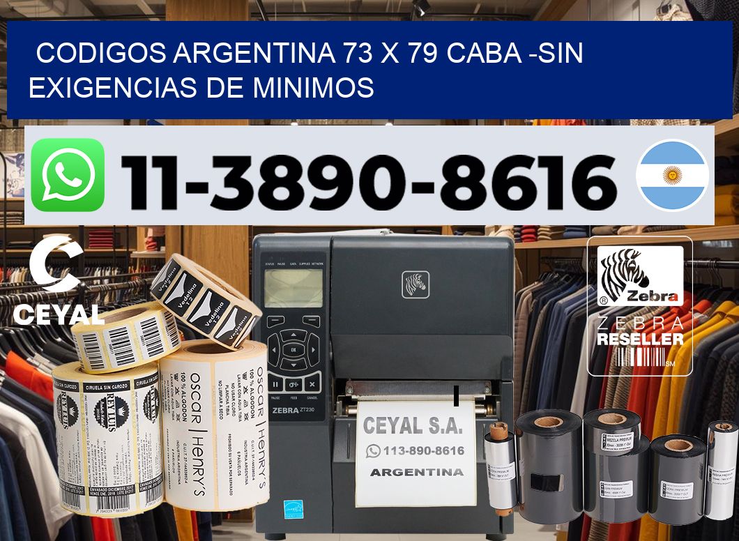 codigos Argentina 73 x 79 CABA -Sin exigencias de minimos