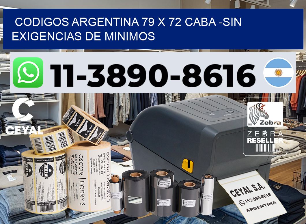 codigos Argentina 79 x 72 CABA -Sin exigencias de minimos