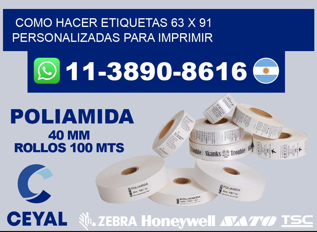 como hacer etiquetas 63 x 91 personalizadas para imprimir