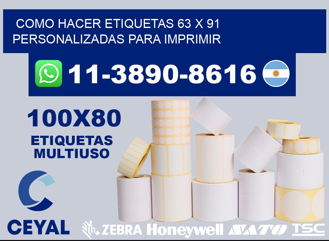como hacer etiquetas 63 x 91 personalizadas para imprimir