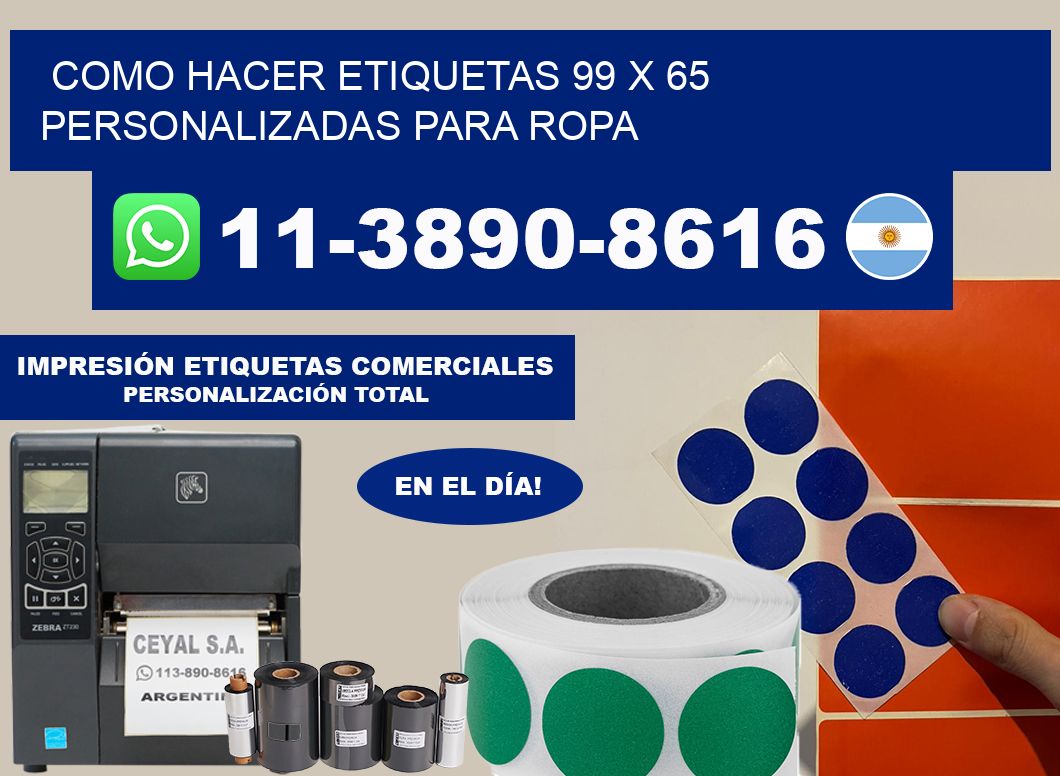 como hacer etiquetas 99 x 65 personalizadas para ropa