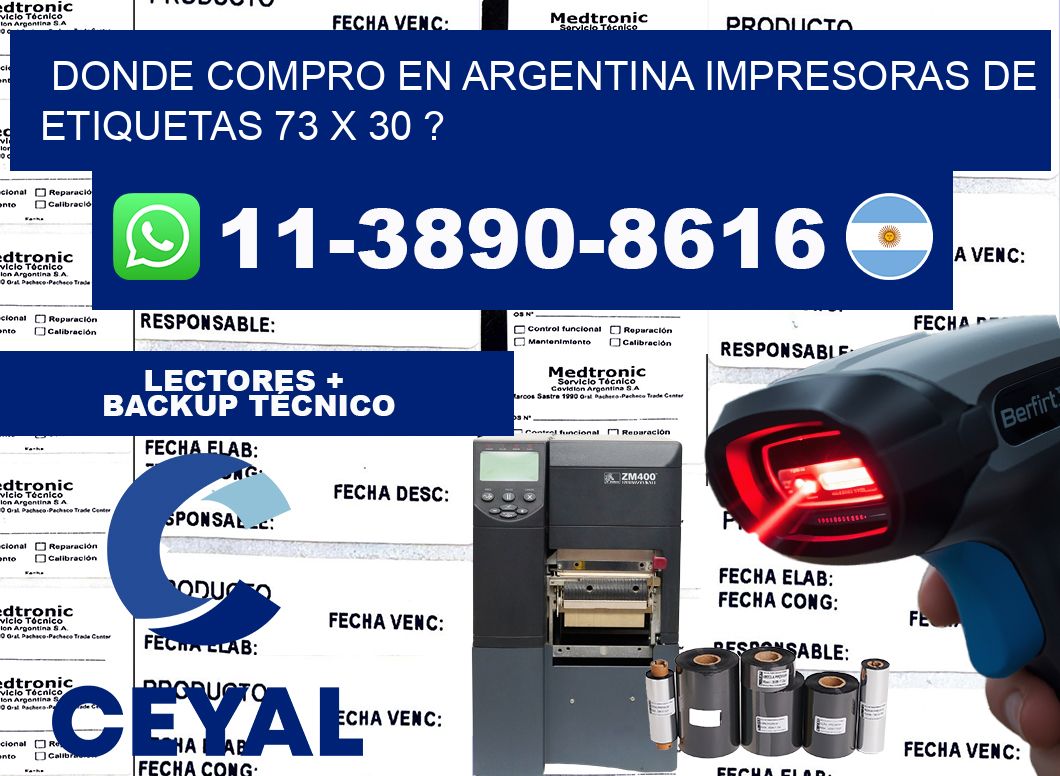 donde compro en argentina impresoras de etiquetas 73 x 30 ?