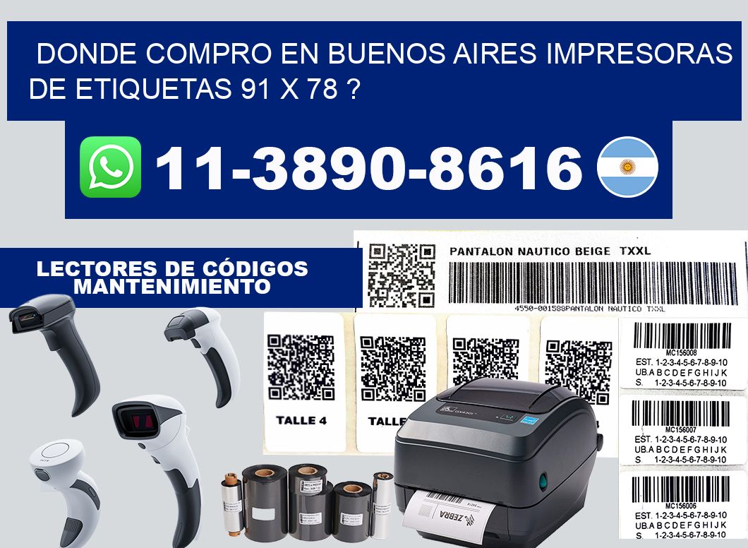 donde compro en buenos aires impresoras de etiquetas 91 x 78 ?