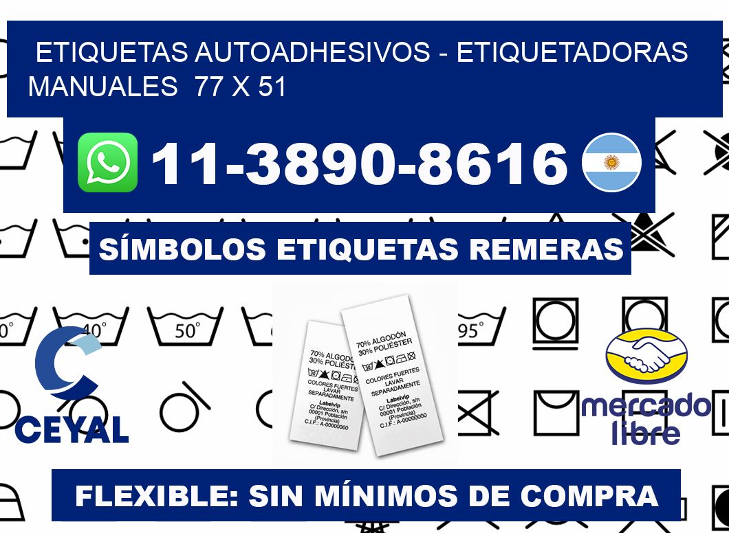etiquetas autoadhesivos - Etiquetadoras Manuales  77 x 51