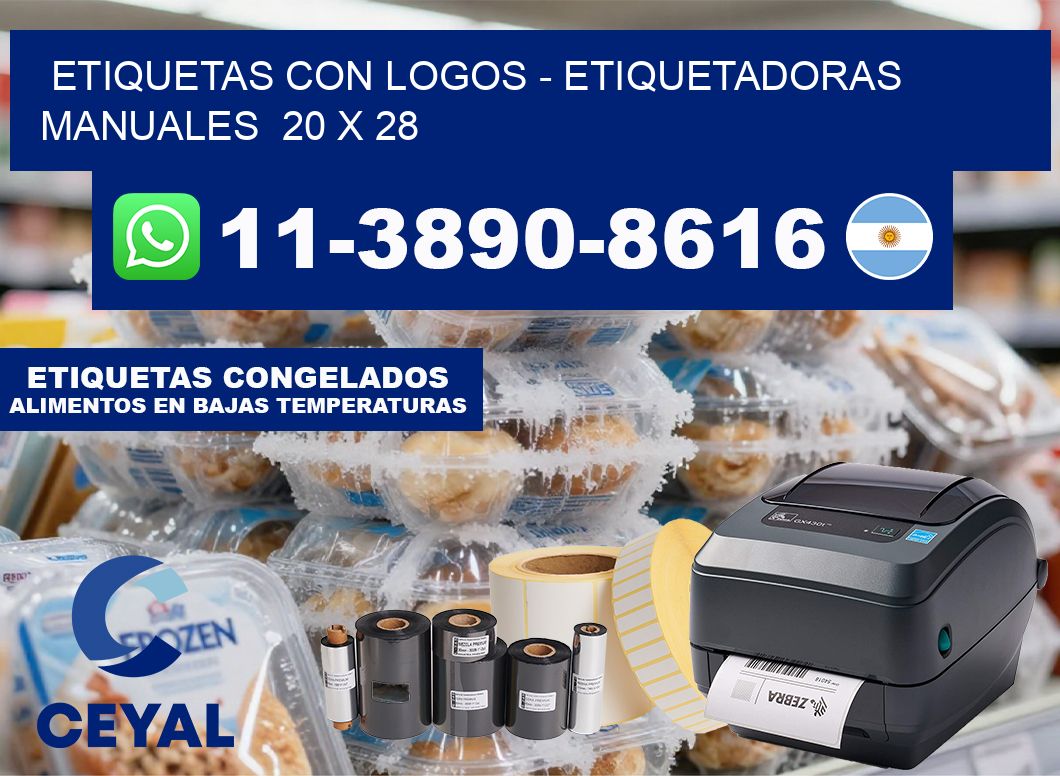 etiquetas con logos – Etiquetadoras Manuales  20 x 28