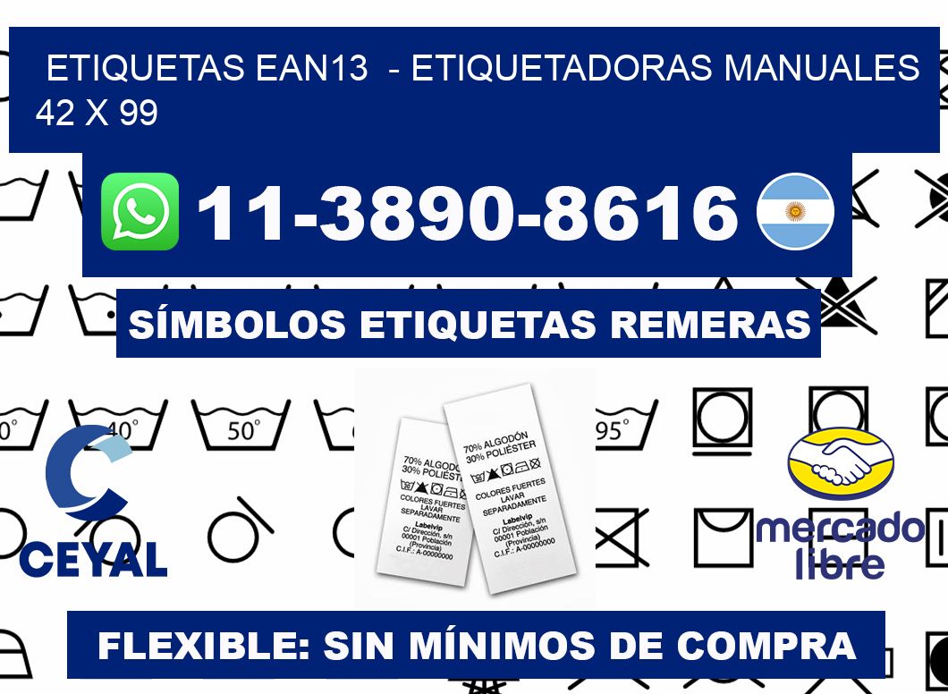 etiquetas ean13  - Etiquetadoras Manuales  42 x 99