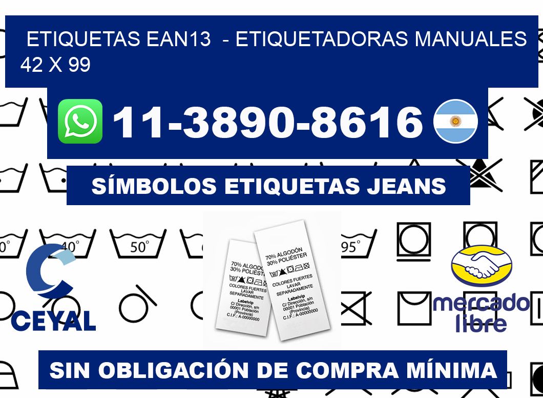 etiquetas ean13  - Etiquetadoras Manuales  42 x 99