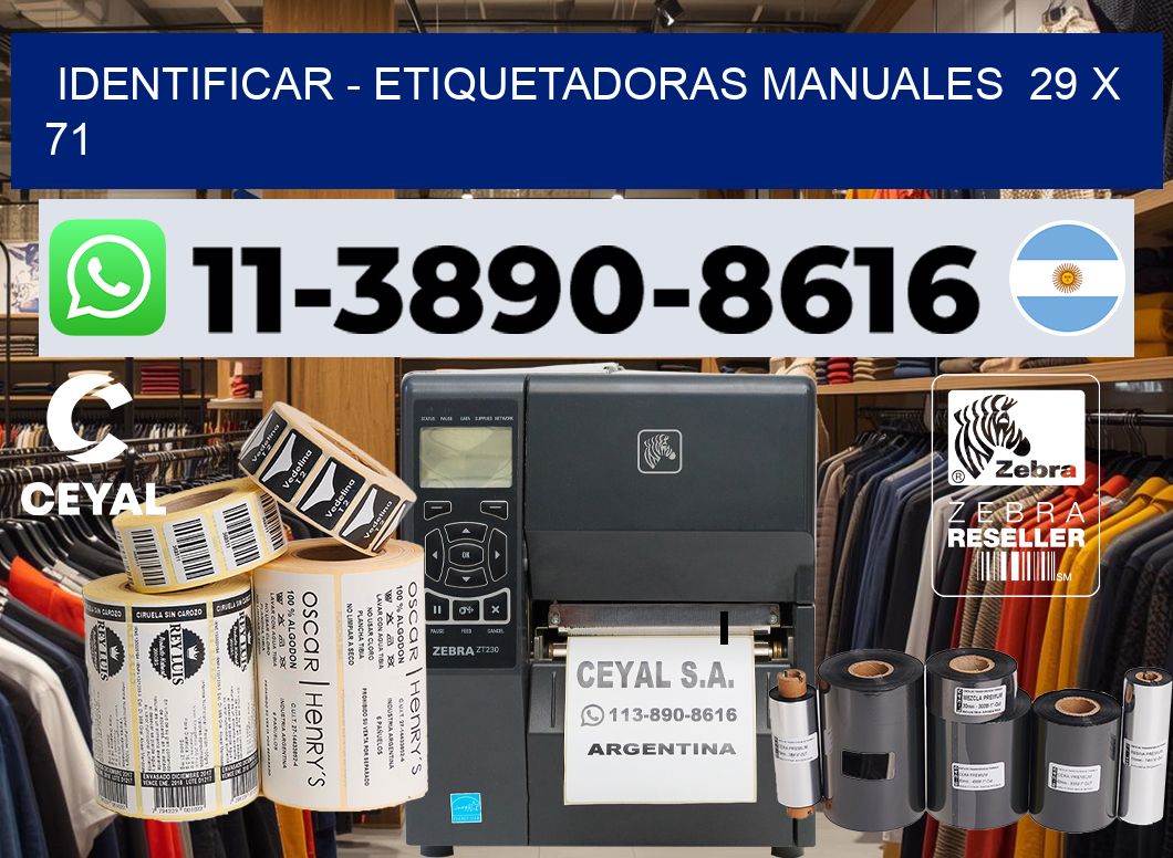 identificar – Etiquetadoras Manuales  29 x 71